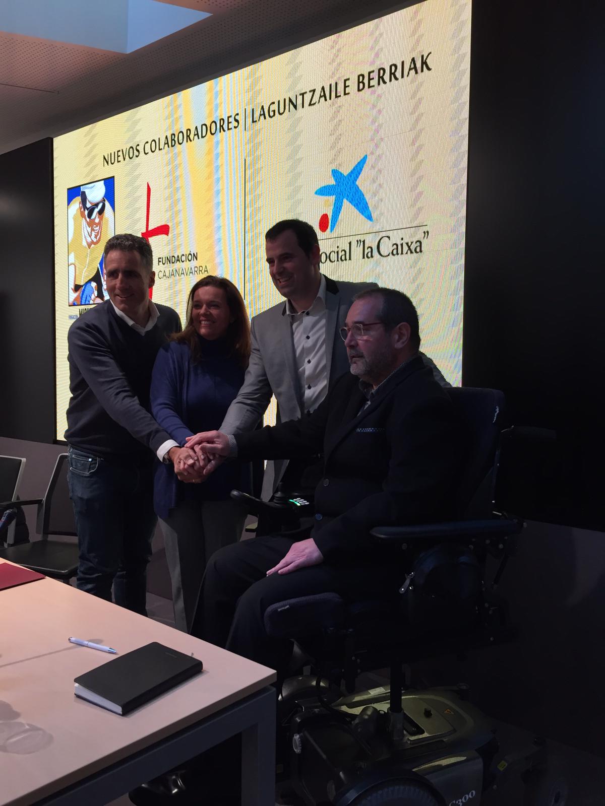 Fundaci&oacute;n Caja Navarra y Obra Social La Caixa a&uacute;nan esfuerzos con la Fundaci&oacute;n Miguel Indur&aacute;in Fundazioa para ayudar al deporte navarro